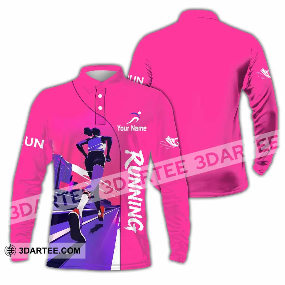 Unisex Shirt - Custom Running Shirt - Long Sleeve Polo / S - T-shirt