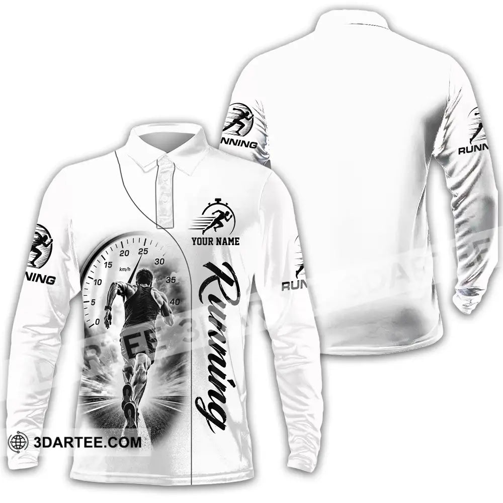 Unisex Shirt - Custom Running Shirt - Long Sleeve Polo / S - T-shirt