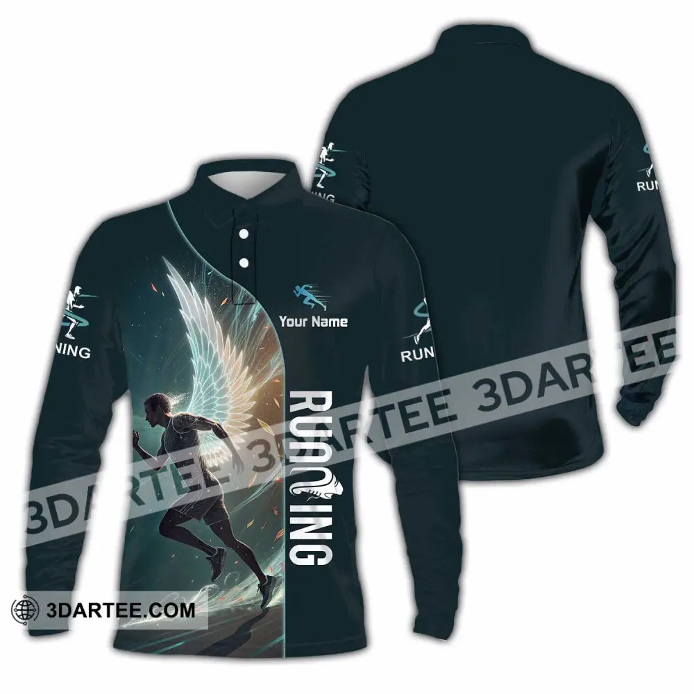 Unisex Shirt - Custom Running Shirt - Long Sleeve Polo / S - T-shirt