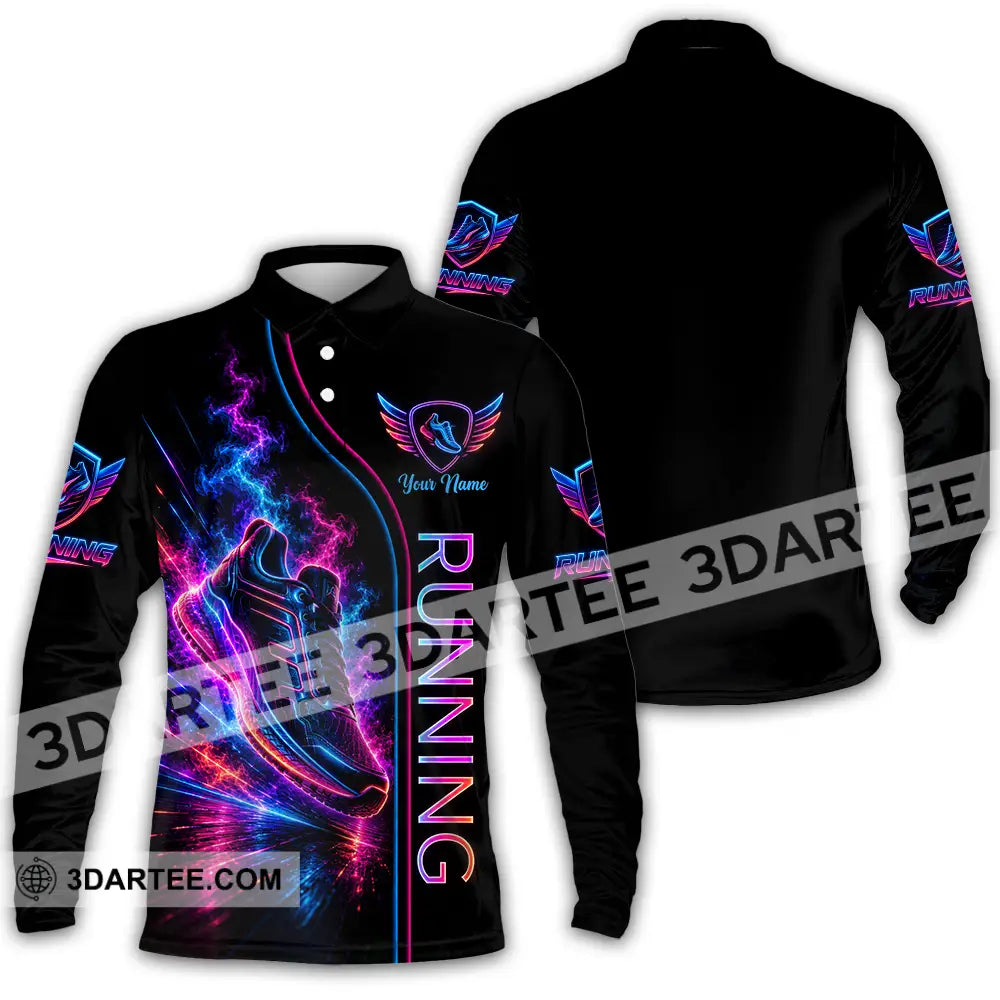 Unisex Shirt - Custom Running Shirt - Long Sleeve Polo / S - T-shirt