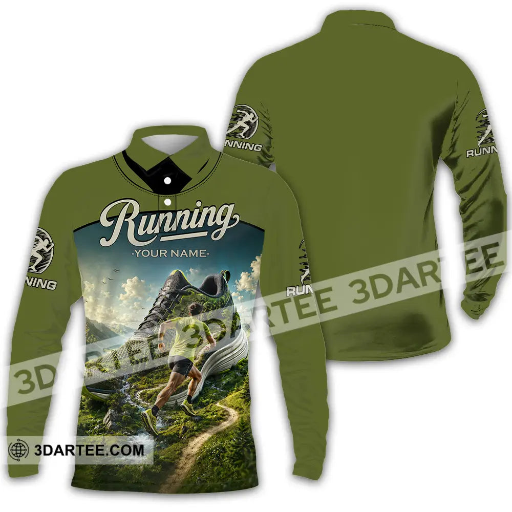 Unisex Shirt - Custom Running Shirt - Long Sleeve Polo / S - T-shirt