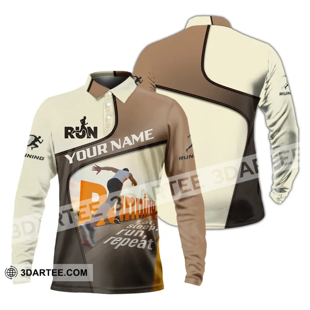 Unisex Shirt - Custom Running Shirt - Long Sleeve Polo / S - T-shirt