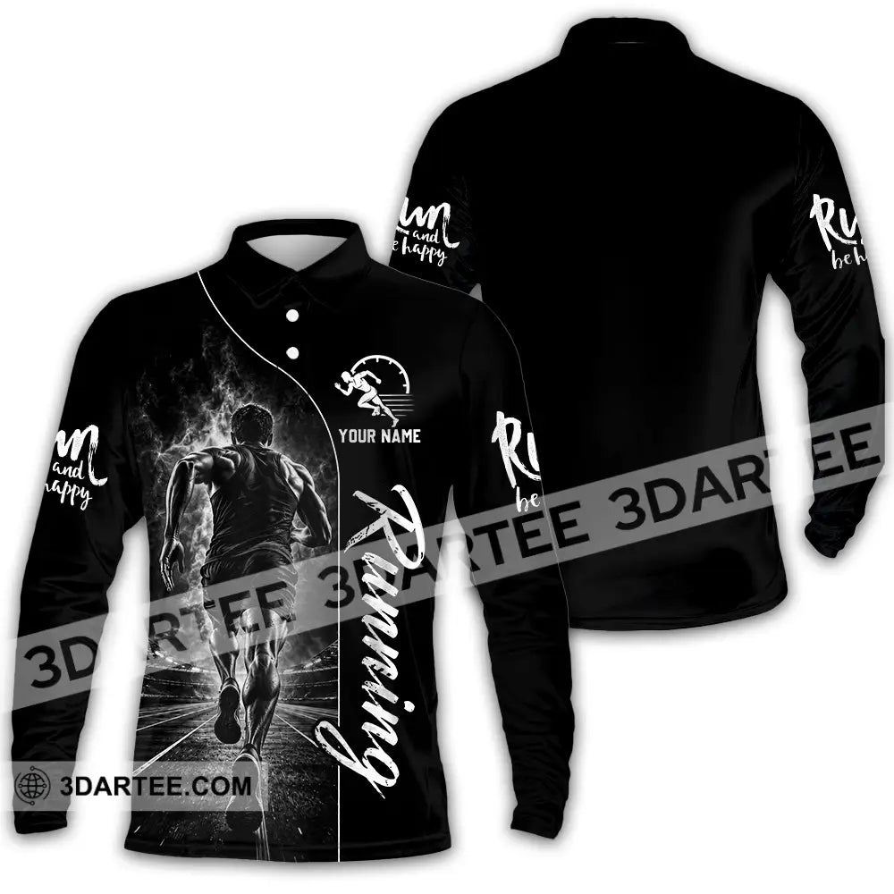 Unisex Shirt - Custom Running Shirt - Long Sleeve Polo / S - T-shirt
