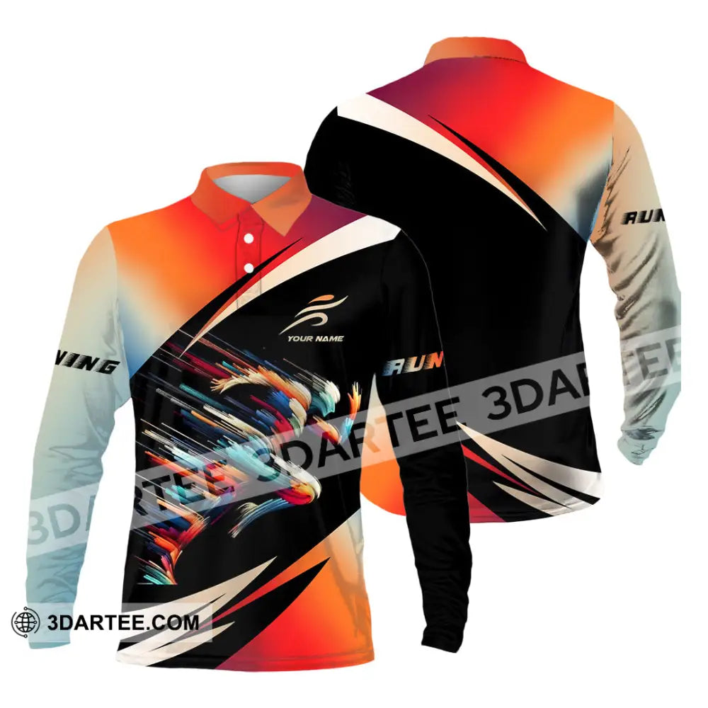 Unisex Shirt - Custom Running Shirt Long Sleeve Polo / S T-shirt