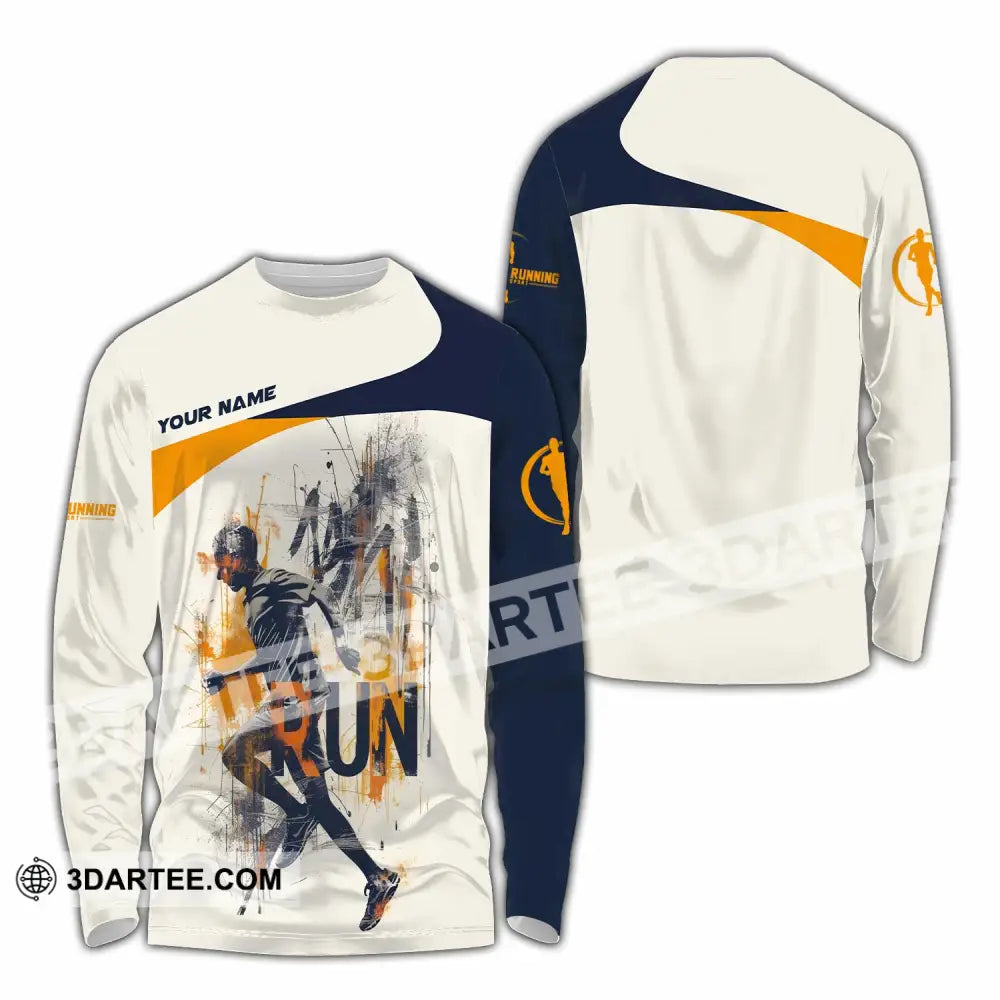 Unisex Shirt - Custom Running Never Give Up 3D Shirt Long Sleeve Shirt / S T-shirt