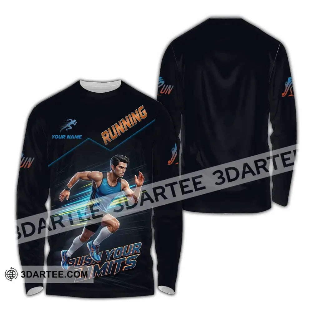 Unisex Shirt - Custom Running Push Your Limits Shirt - Long Sleeve Shirt / S - T-shirt