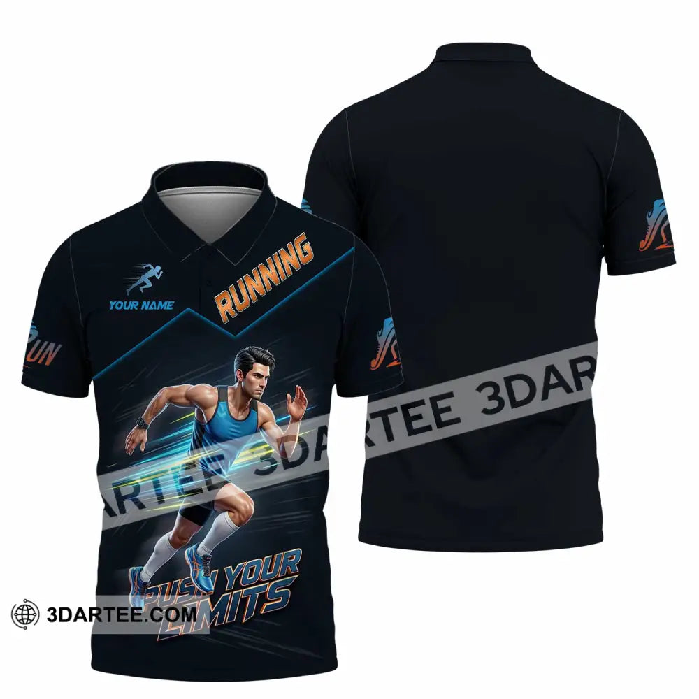 Unisex Shirt - Custom Running Push Your Limits Shirt - Polo Shirt / S - T-shirt