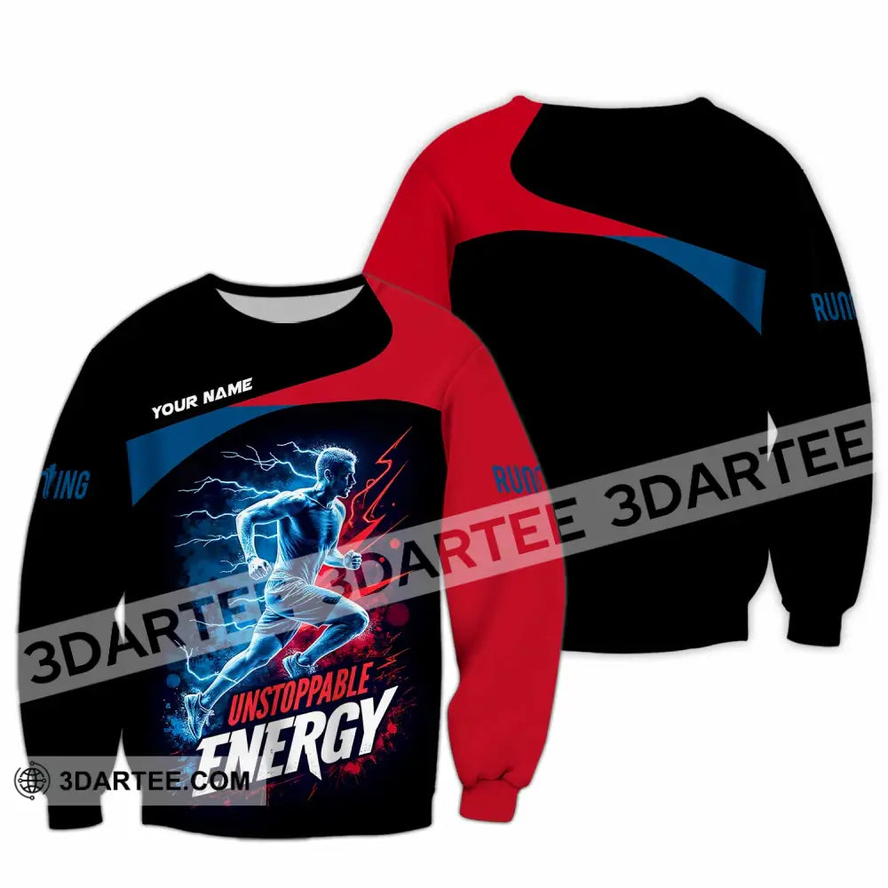 Unisex Shirt - Custom Running Unstoppable Energy Shirt Long Sleeve / S T-shirt