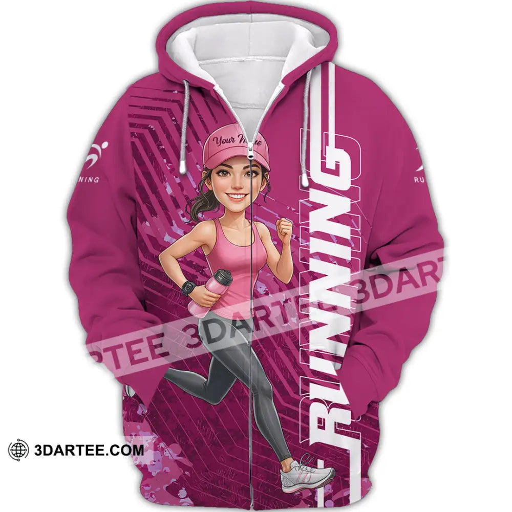 Unisex Shirt - Custom Running Women 3D Shirt Zipper Hoodie / S T-shirt