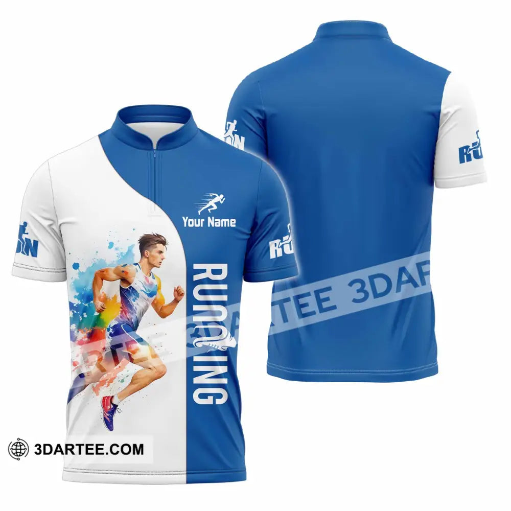 Unisex Shirt - Custom Running Shirt - Zipper Polo Shirt / S - T-shirt