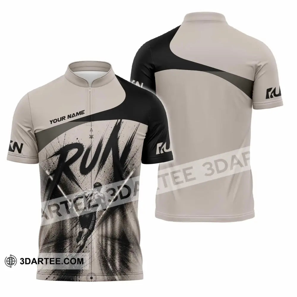 Unisex Shirt - Custom Running Shirt - Zipper Polo Shirt / S - T-shirt