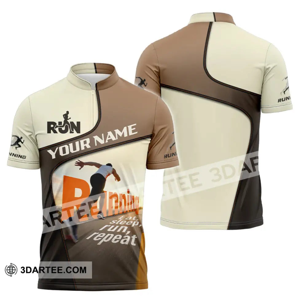 Unisex Shirt - Custom Running Shirt - Zipper Polo Shirt / S - T-shirt