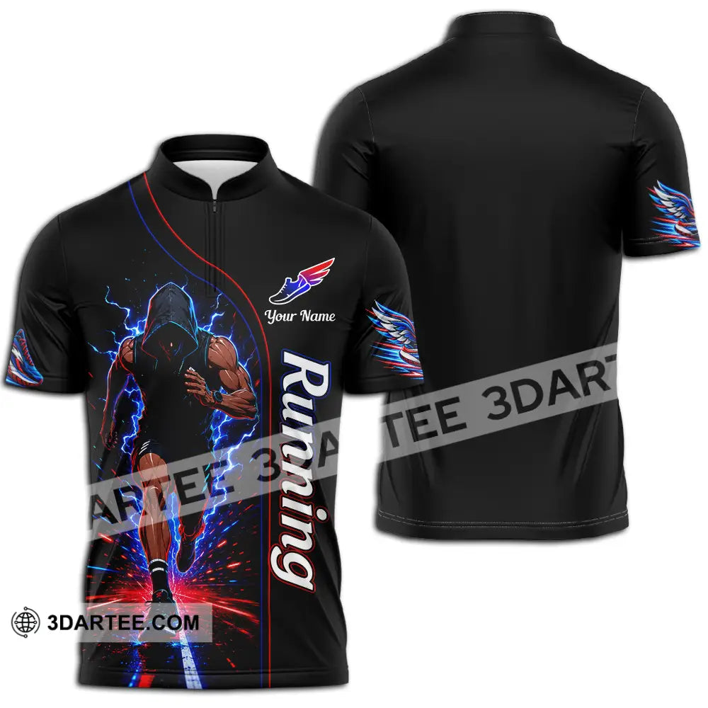 Unisex Shirt - Custom Running Shirt - Zipper Polo Shirt / S - T-shirt