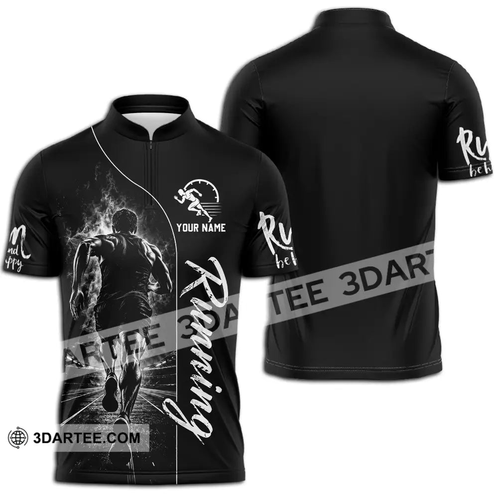 Unisex Shirt - Custom Running Shirt - Zipper Polo Shirt / S - T-shirt