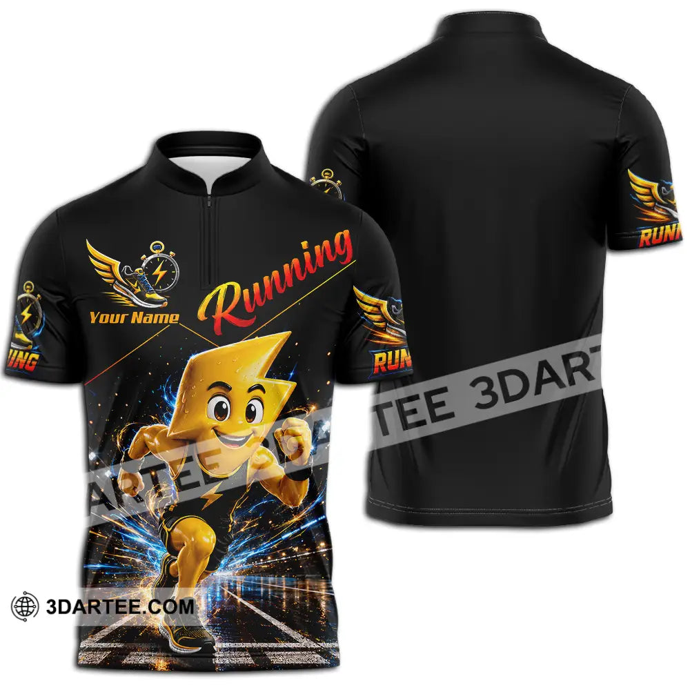 Unisex Shirt - Custom Running Shirt - Zipper Polo Shirt / S - T-shirt