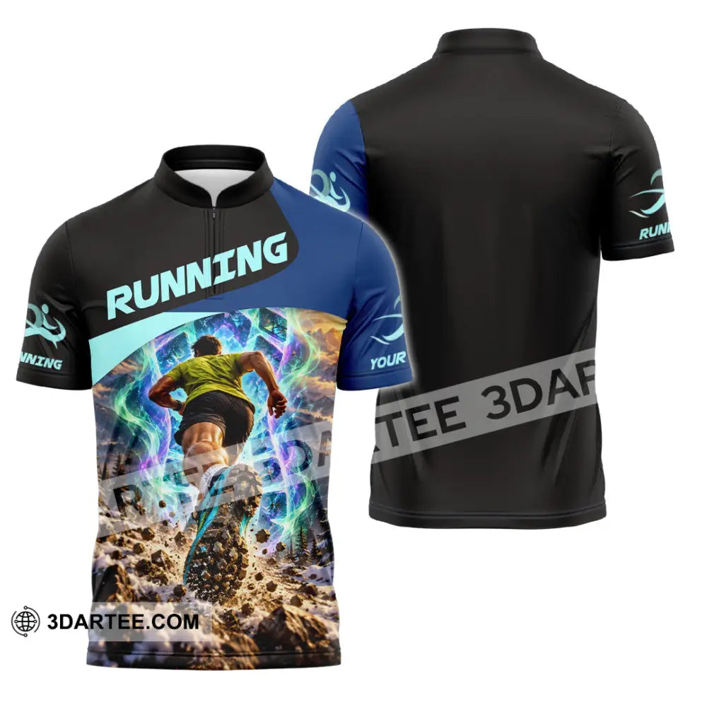 Unisex Shirt - Custom Running Shirt - Zipper Polo Shirt / S - T-shirt