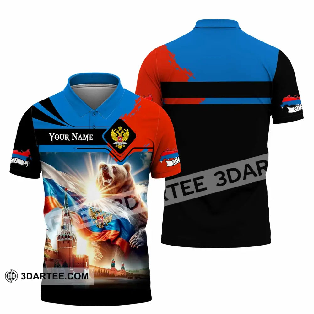 Unisex Shirt - Custom Russia 3D Shirt Polo Shirt / S T-shirt
