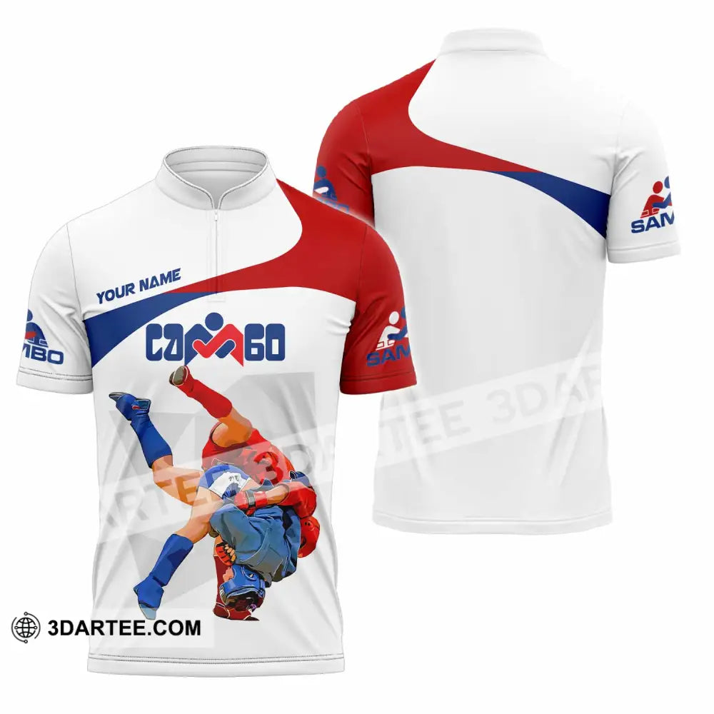 Unisex Shirt - Custom Sambo Shirt Zipper Polo Shirt / S T-shirt