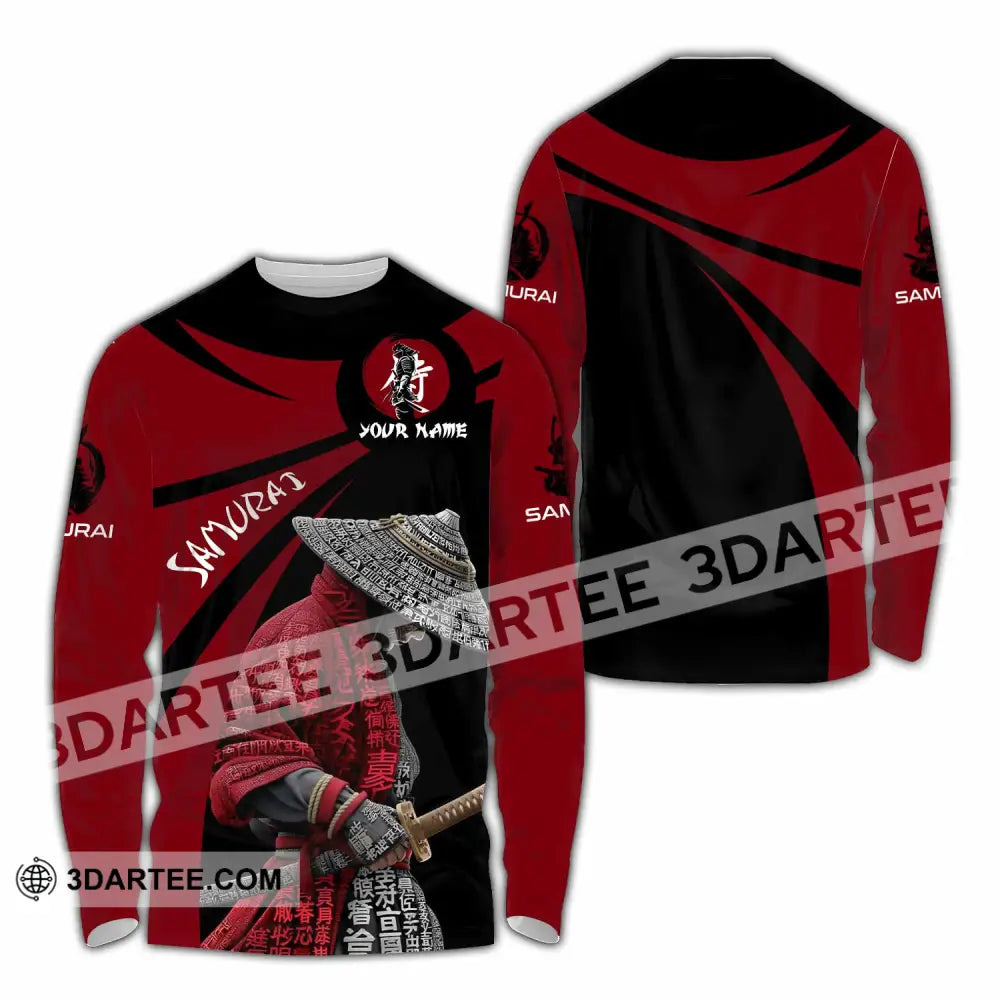 Unisex Shirt - Custom Samurai Design Shirt Long Sleeve Shirt / S T-shirt