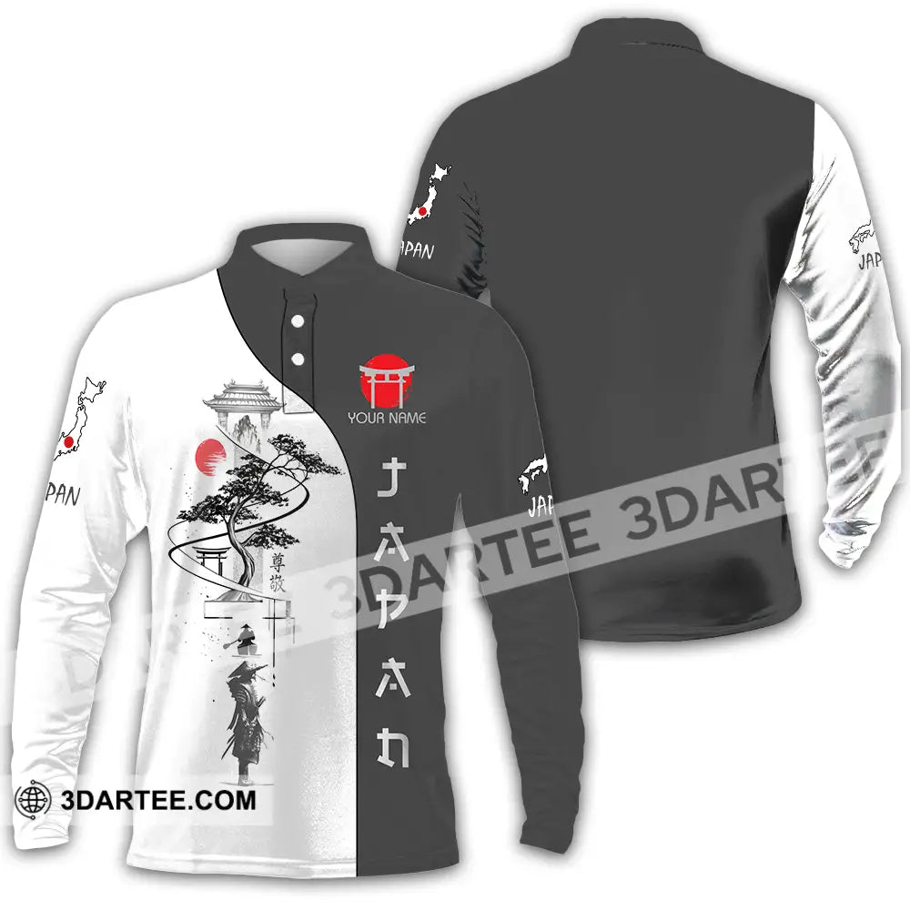 Unisex Shirt - Custom Samurai Japan Shirt Long Sleeve Polo / S T-shirt