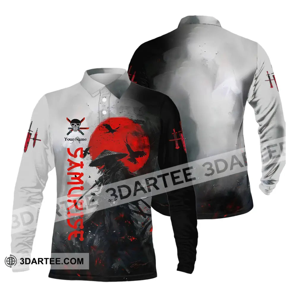 Unisex Shirt - Custom Samurai Shirt Long Sleeve Polo / S T-shirt