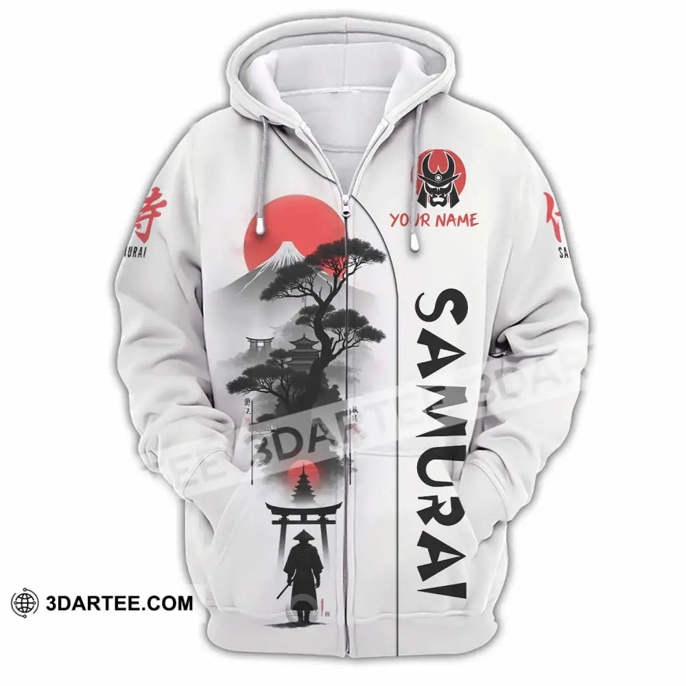 Unisex Shirt Custom Samurai Shirt Zipper Hoodie / S T shirt