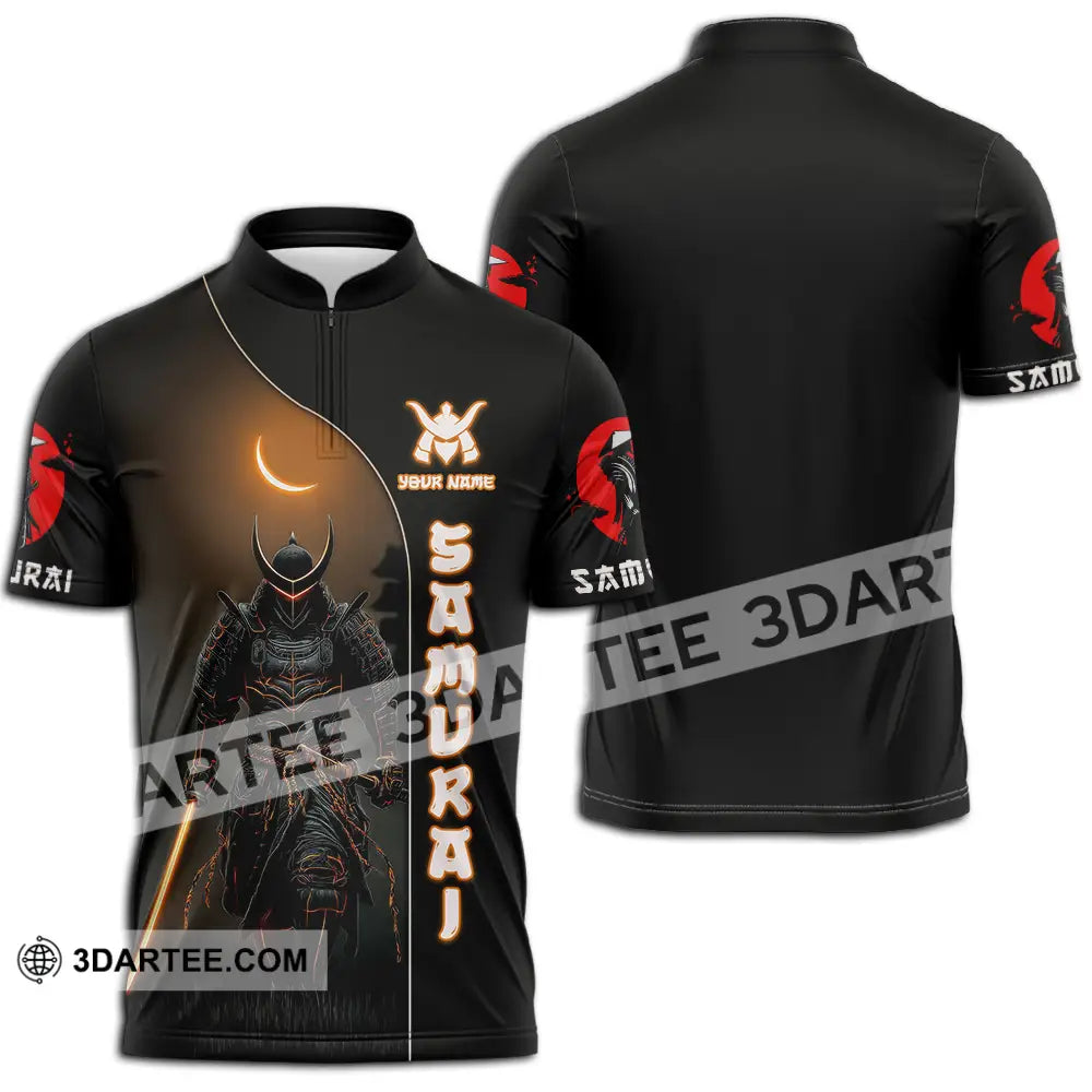 Unisex Shirt - Custom Samurai Shirt - Zipper Polo Shirt / S - T-shirt