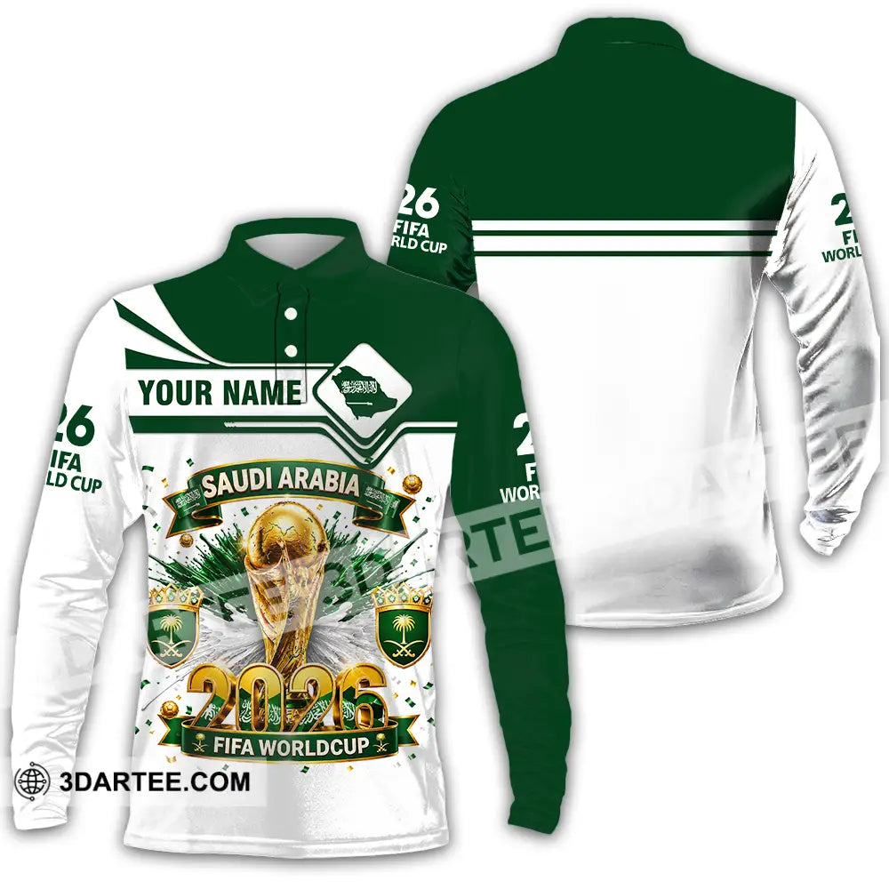 Unisex Shirt - Custom Saudi Arabia World Cup 2026 Shirt - Long Sleeve Polo / S - T-shirt