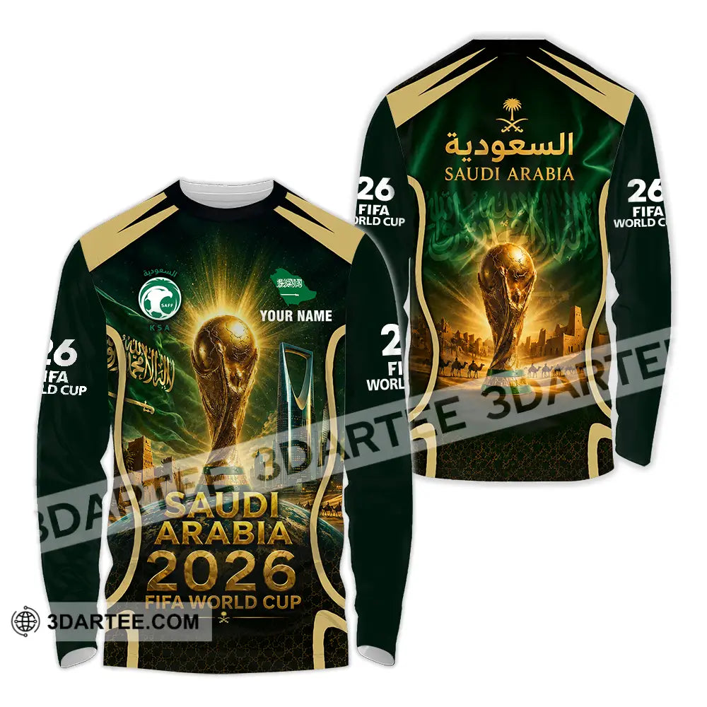 Unisex Shirt - Custom Saudi Arabia World Cup 2026 Shirt - Long Sleeve Shirt / S - T-shirt