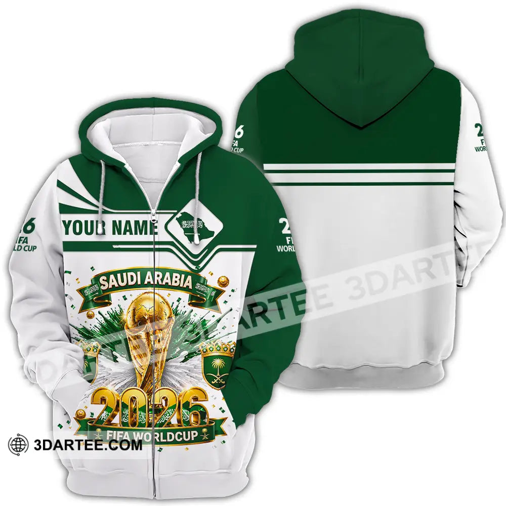 Unisex Shirt - Custom Saudi Arabia World Cup 2026 Shirt - Zipper Hoodie / S - T-shirt
