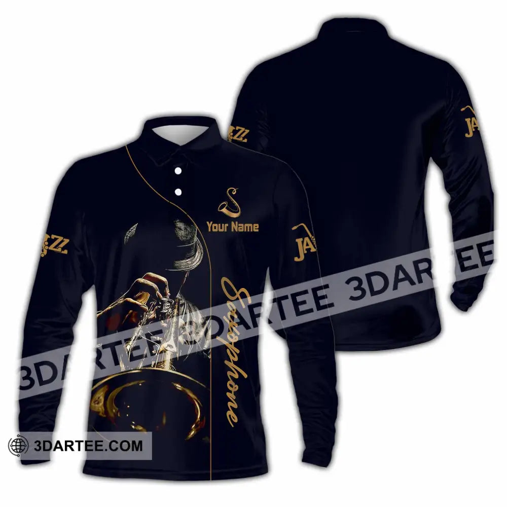 Unisex Shirt - Custom Saxophone Shirt - Long Sleeve Polo / S - T-shirt