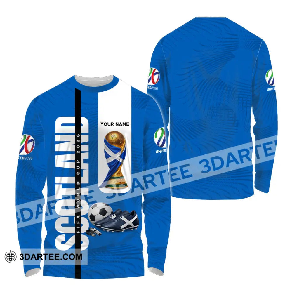 Unisex Shirt - Custom Scotland World Cup 2026 3D Shirt - Long Sleeve Shirt / S - T-shirt