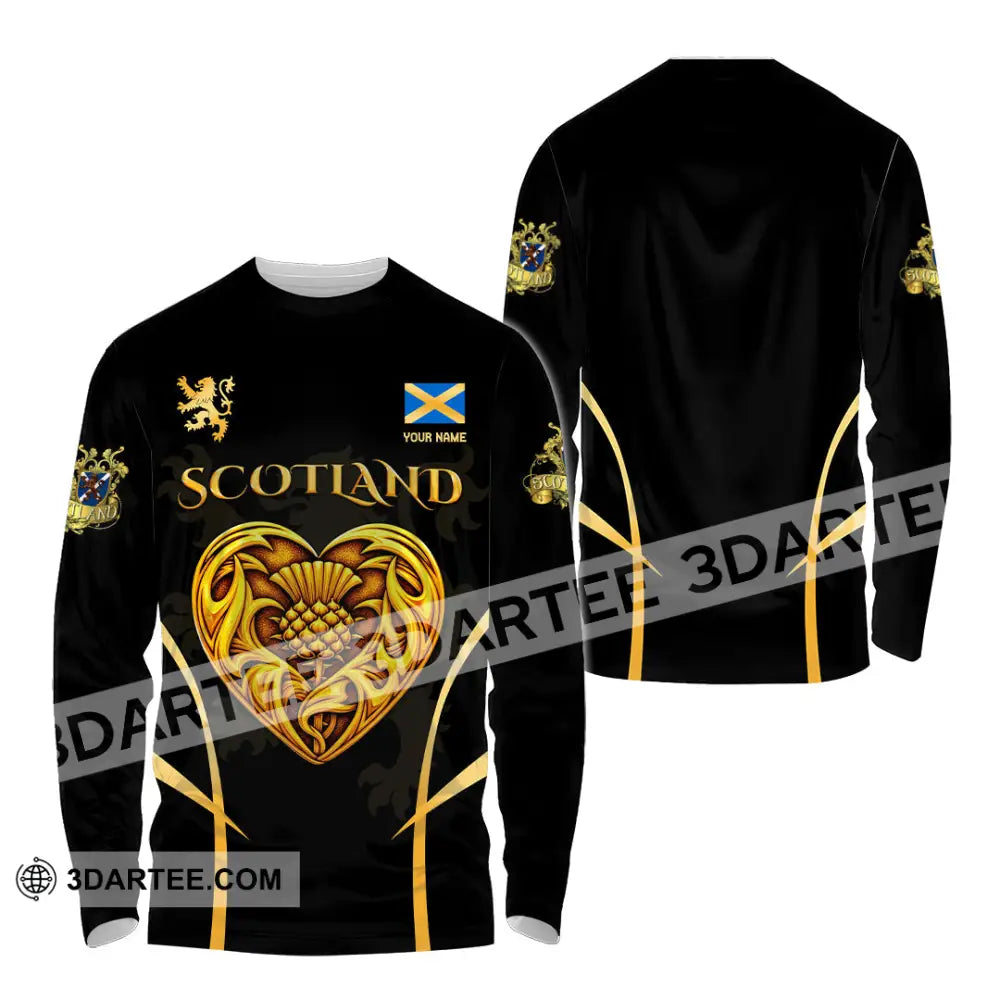 Unisex Shirt - Custom Scotland 3D Shirt Long Sleeve Shirt / S T-shirt