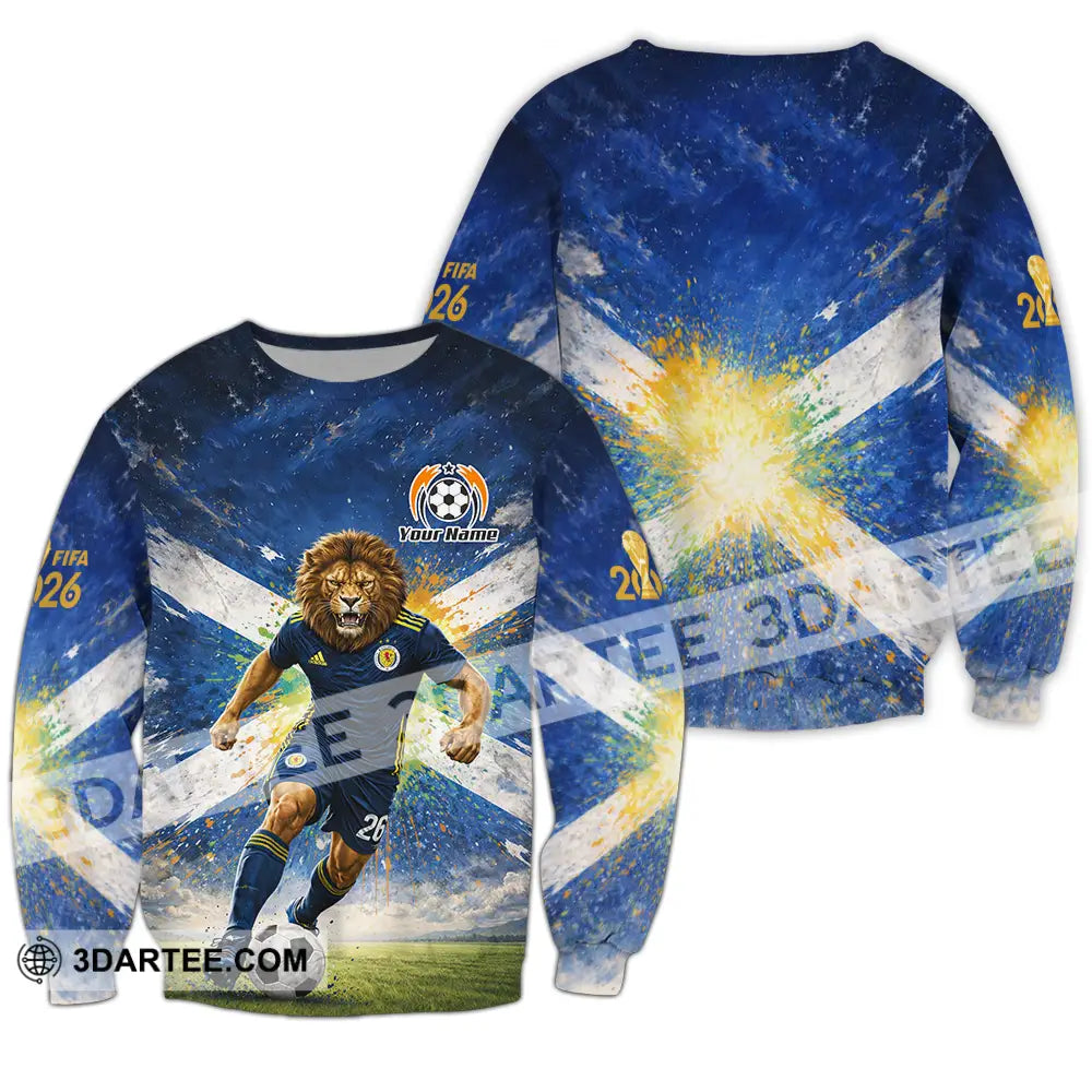 Unisex Shirt - Custom Scotland Fifa World Cup 2026 3D Shirt Long Sleeve / S T-shirt