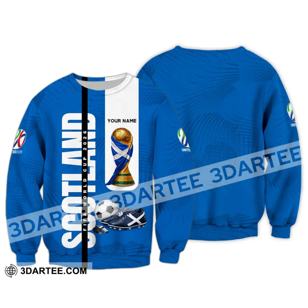 Unisex Shirt - Custom Scotland World Cup 2026 3D Shirt - Long Sleeve / S - T-shirt