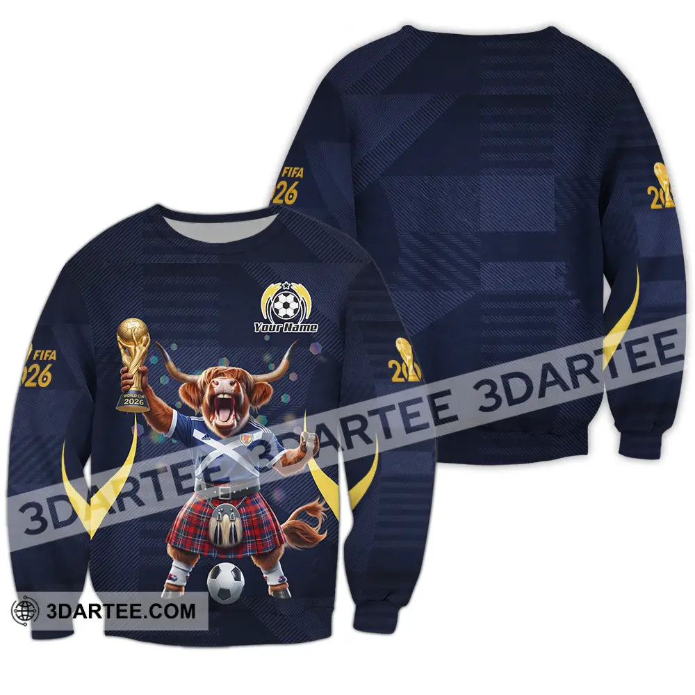 Unisex Shirt - Custom Scotland Fifa World Cup 2026 3D Shirt Long Sleeve / S T-shirt