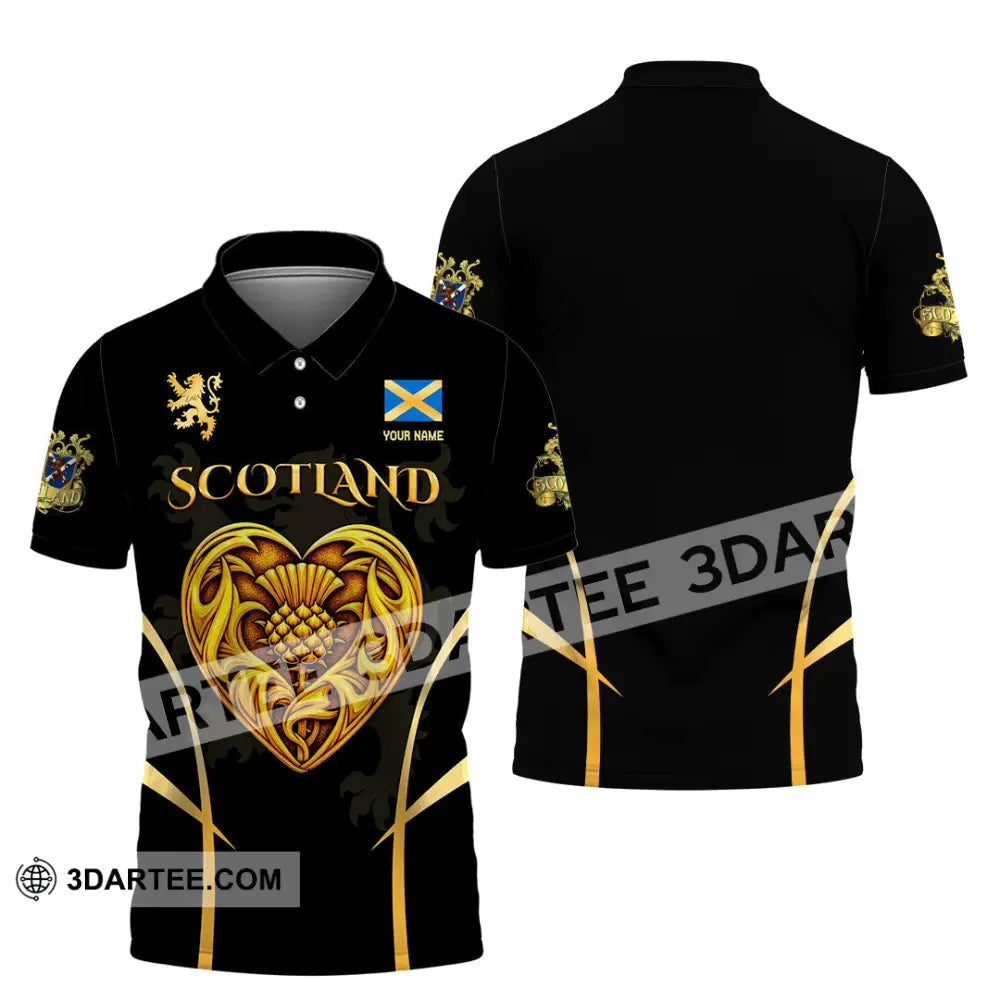 Unisex Shirt - Custom Scotland 3D Shirt Polo Shirt / S T-shirt