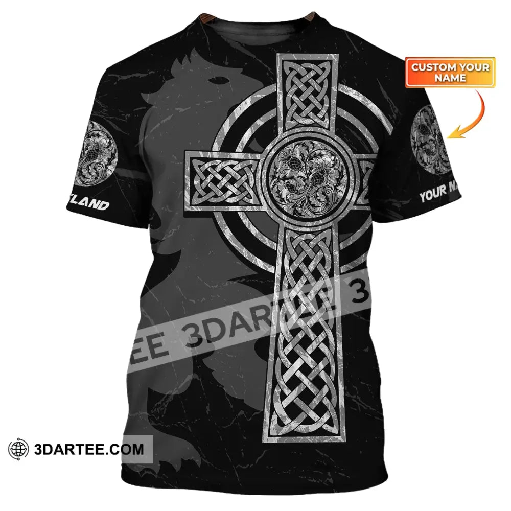 Unisex Shirt Custom Scotland Cross T-Shirt Clothing / S