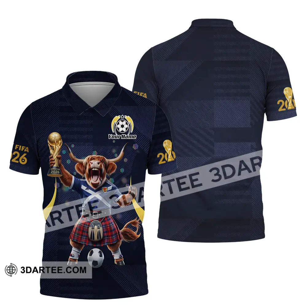 Unisex Shirt - Custom Scotland Fifa World Cup 2026 3D Shirt Polo Shirt / S T-shirt