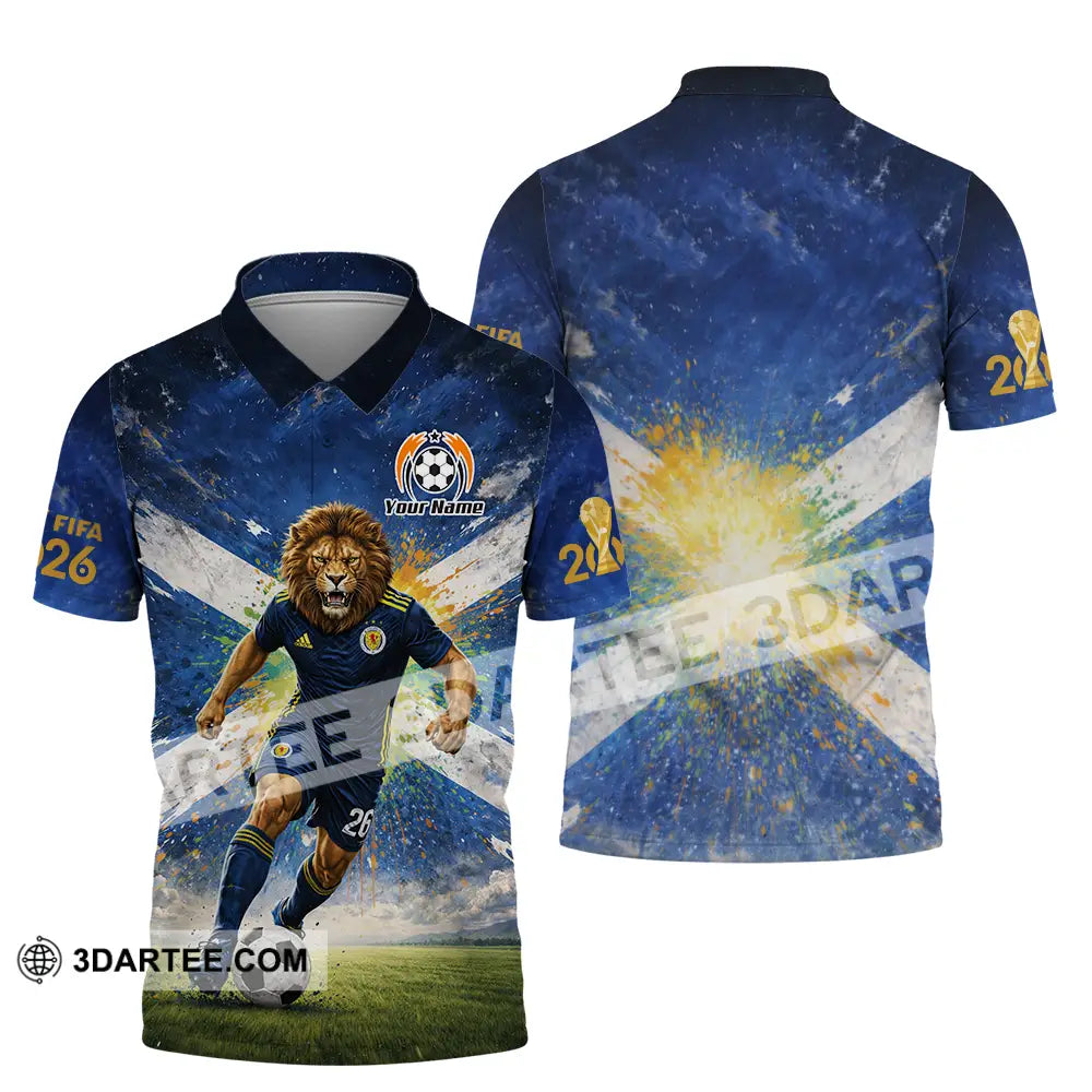 Unisex Shirt - Custom Scotland Fifa World Cup 2026 3D Shirt Polo Shirt / S T-shirt