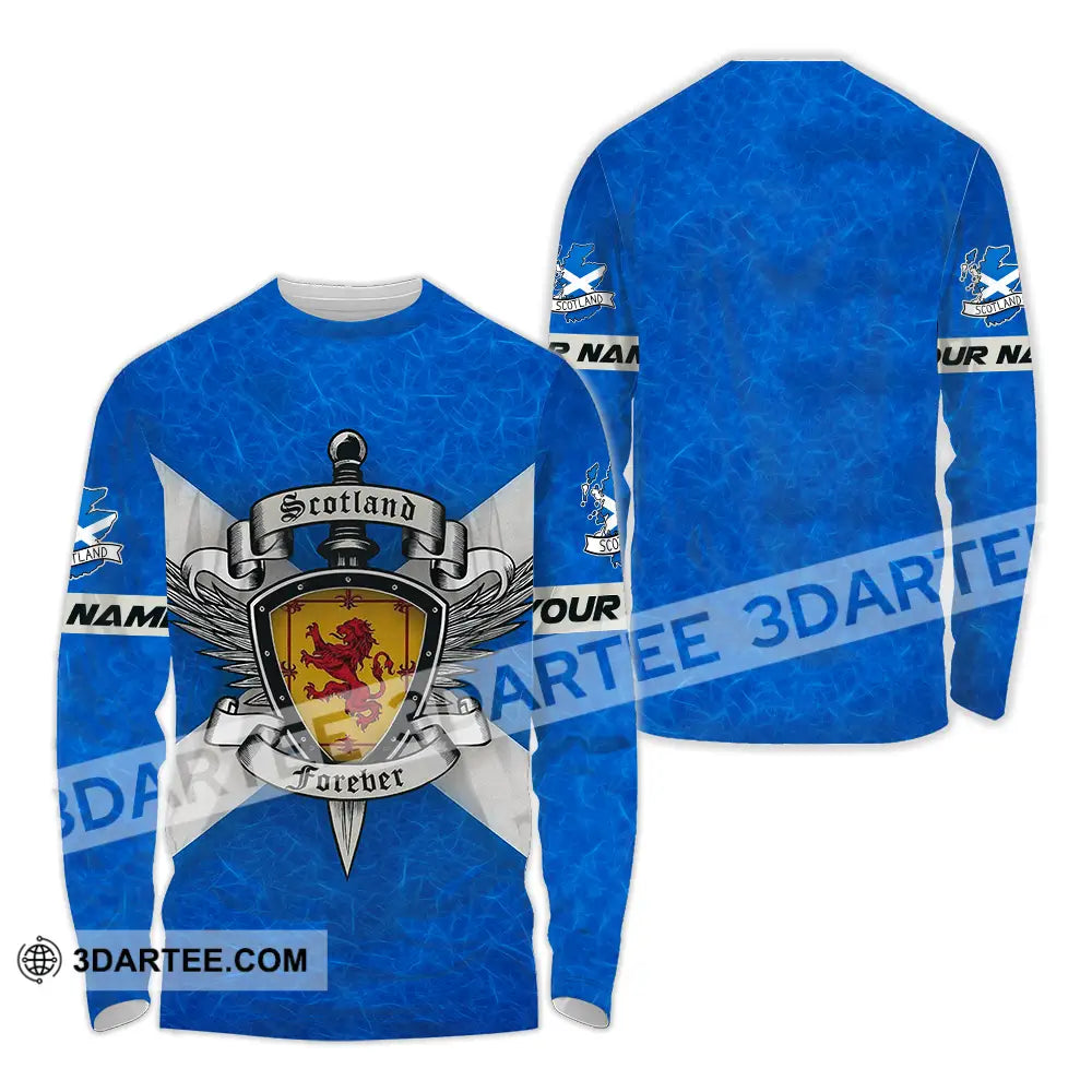 Unisex Shirt - Custom Scotland Forever Shirt Long Sleeve Shirt / S T-shirt