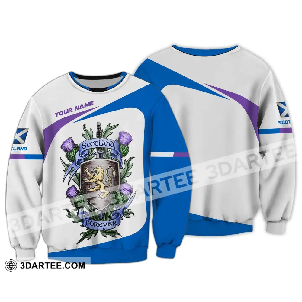 Unisex Shirt Custom Scotland Forever T-Shirt Clothing Long Sleeve / S