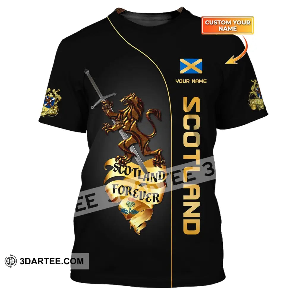 Unisex Shirt Custom Scotland Forever T-Shirt Clothing / S