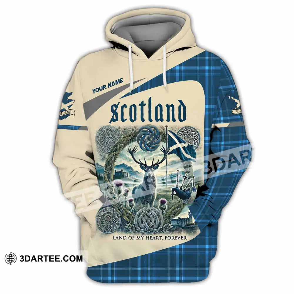 Unisex Shirt - Custom Scotland Land Of My Heart Forever 3D Shirt Hoodie / S T-shirt