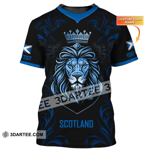 Unisex Shirt Custom Scotland Lion King T-Shirt Clothing / S