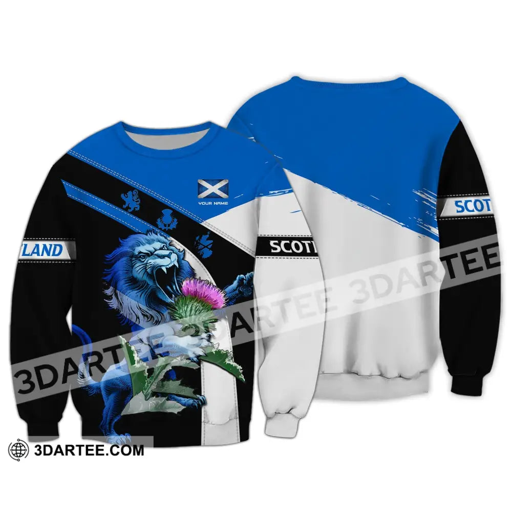 Unisex Shirt Custom Scotland Lion T-Shirt Clothing Long Sleeve / S