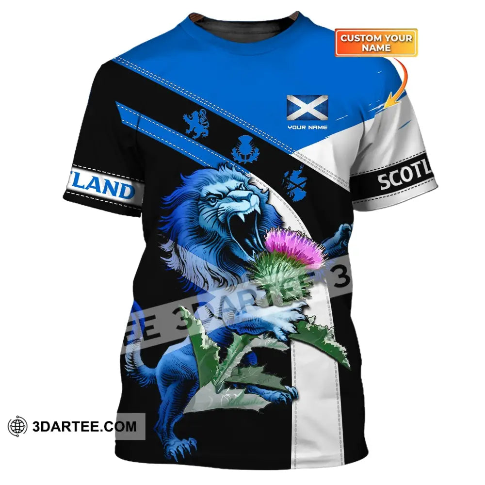 Unisex Shirt Custom Scotland Lion T-Shirt Clothing / S