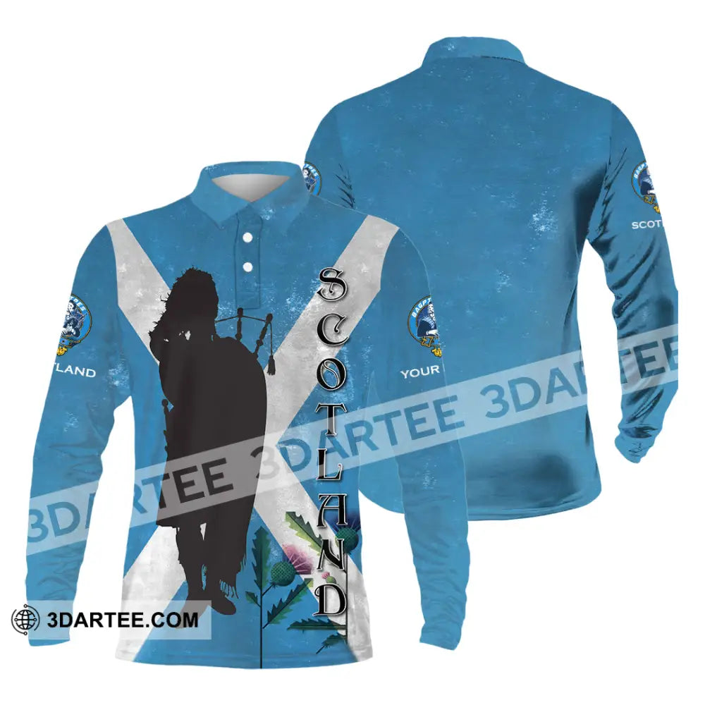 Unisex Shirt - Custom Scotland Shirt Long Sleeve Polo / S T-shirt