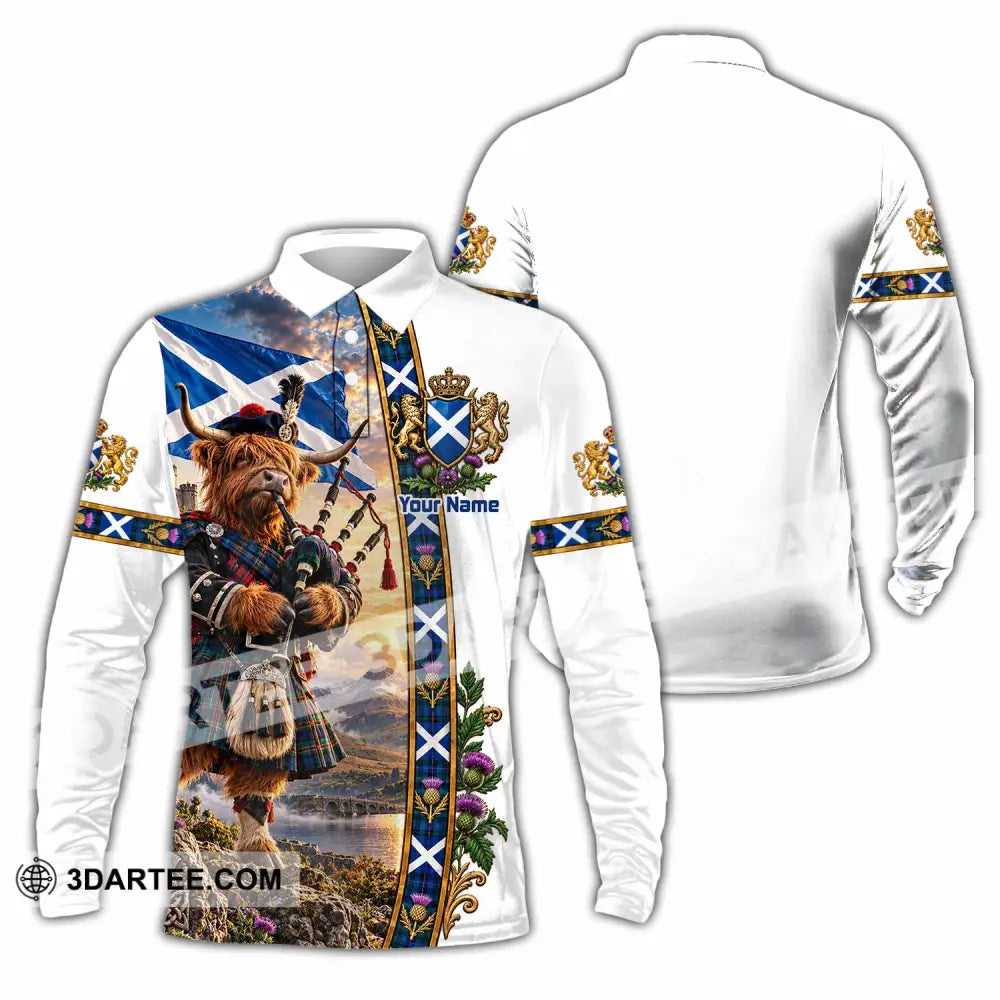 Unisex Shirt - Custom Scotland Shirt - Long Sleeve Polo / S - T-shirt