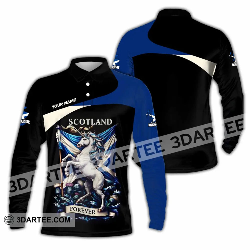Unisex Shirt - Custom Scotland Shirt - Long Sleeve Polo / S - T-shirt